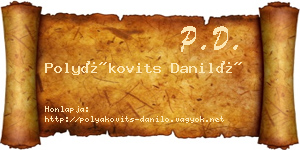 Polyákovits Daniló névjegykártya